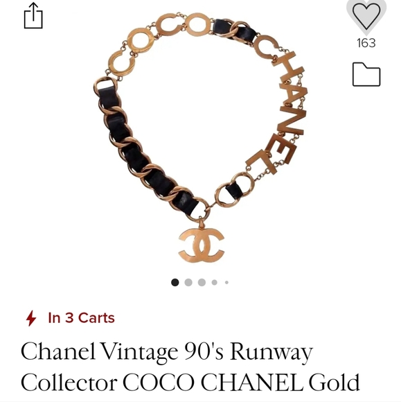 COCO Chanel 90s runway chain belt - Picture 5 of 10